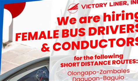 victory liner hiring|Victory Liner, Inc. Is Hiring FEMALE BUS DRIVERS and .